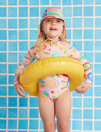 Long Sleeve Zip Bather Fancy Fins