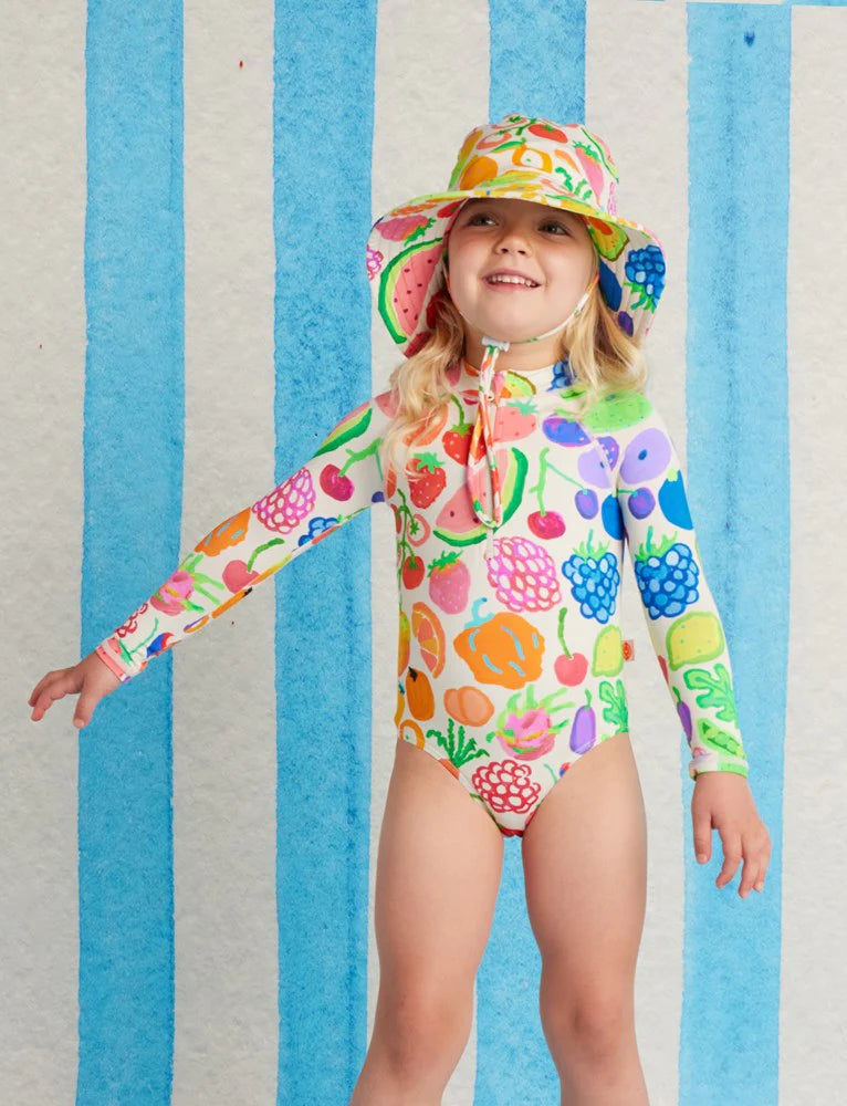 Halcyon Nights Long Sleeve Zip Bather Eat The Rainbow