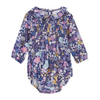 Milky Shirred Playsuit - Winter Bouquet