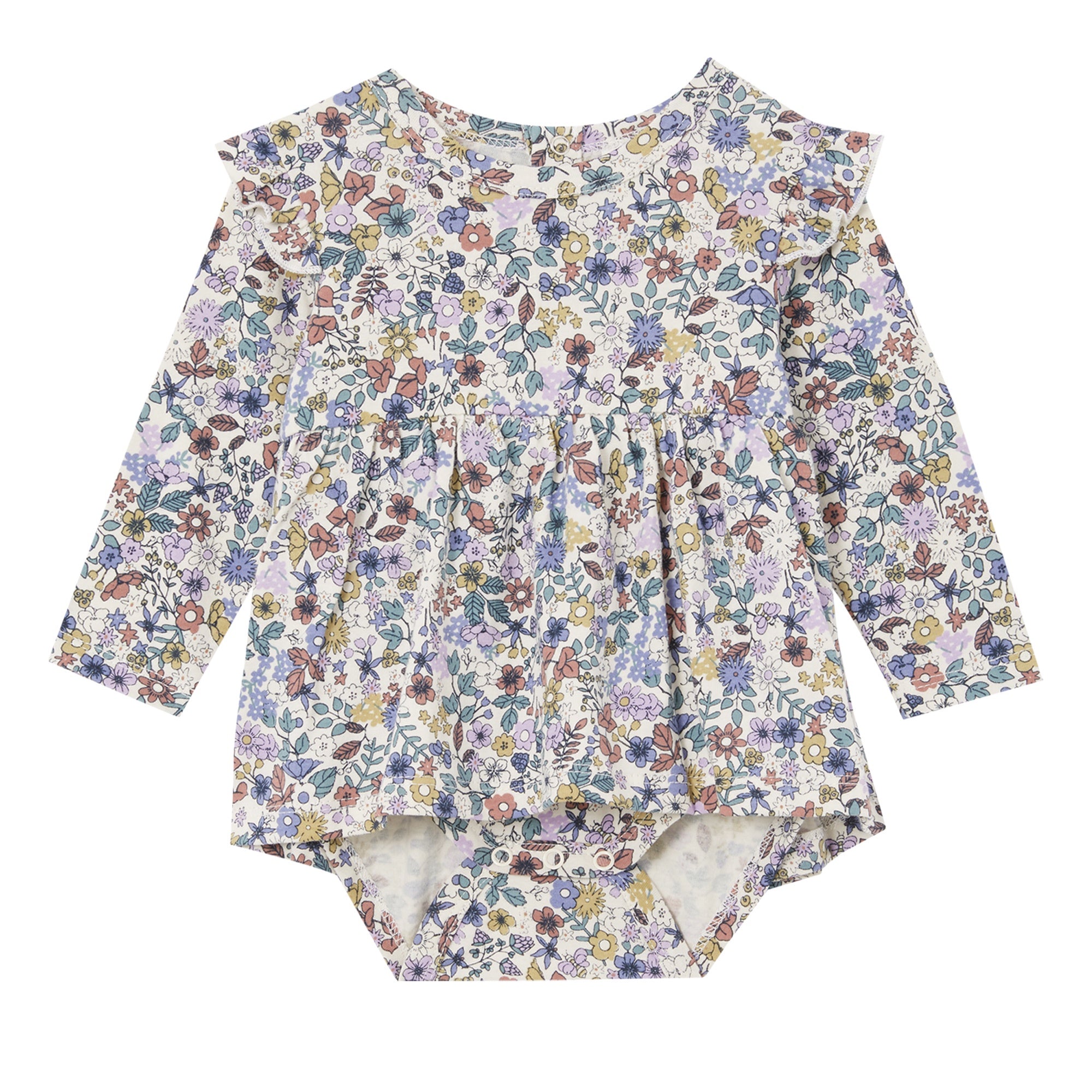Milky Frill Baby Dress - Autumn Floral