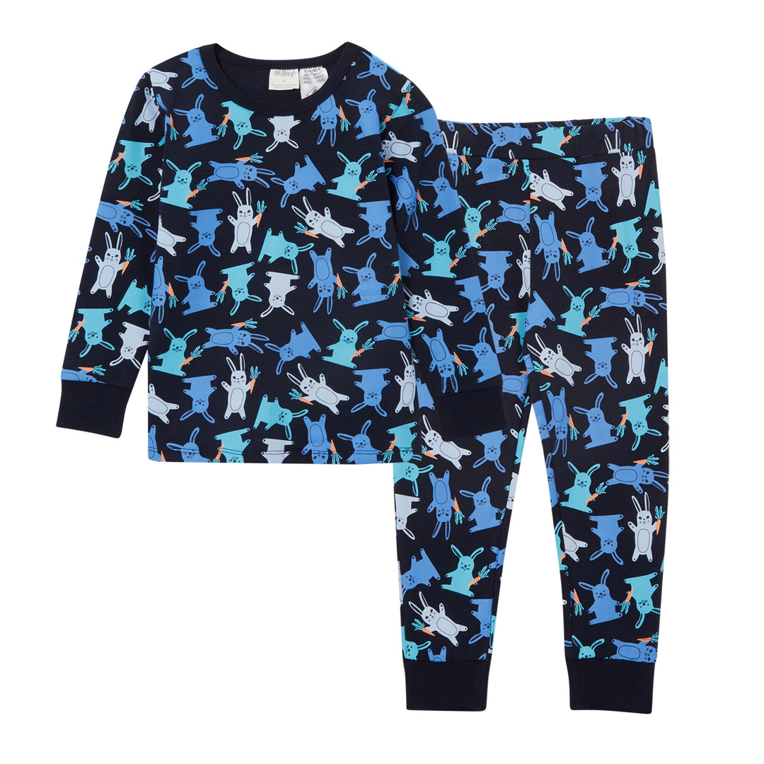 Milky Pyjamas - Navy Bunny