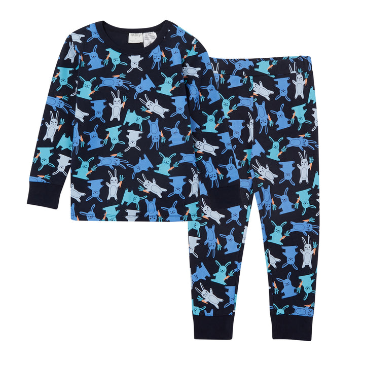 Milky Pyjamas - Navy Bunny