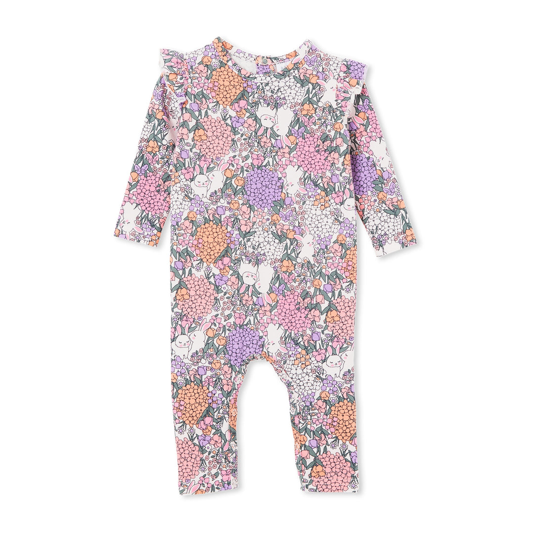 Milky Frill Footless Romper - Bunny