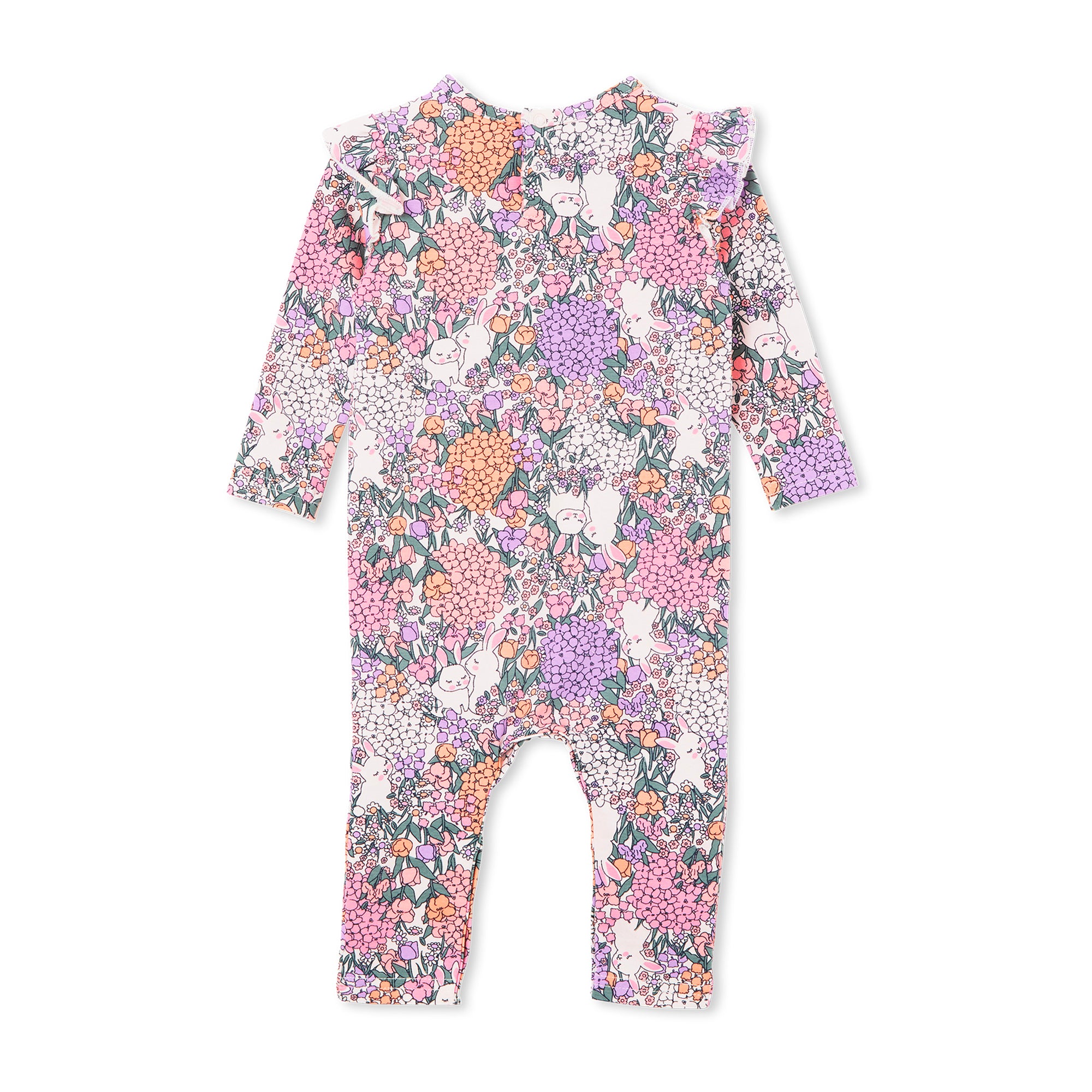 Milky Frill Footless Romper - Bunny