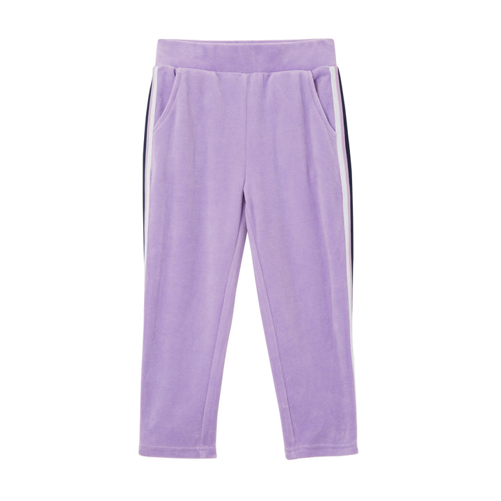 Milky Velour Detail Trackies - Lilac