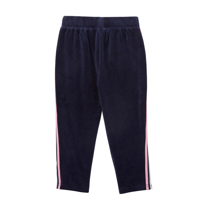 Milky Velour Detail Trackies - Navy