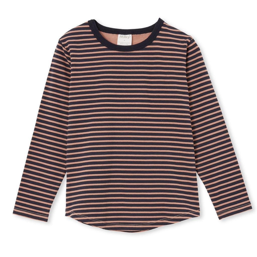 Milky Long Sleeve Tee - Stripe