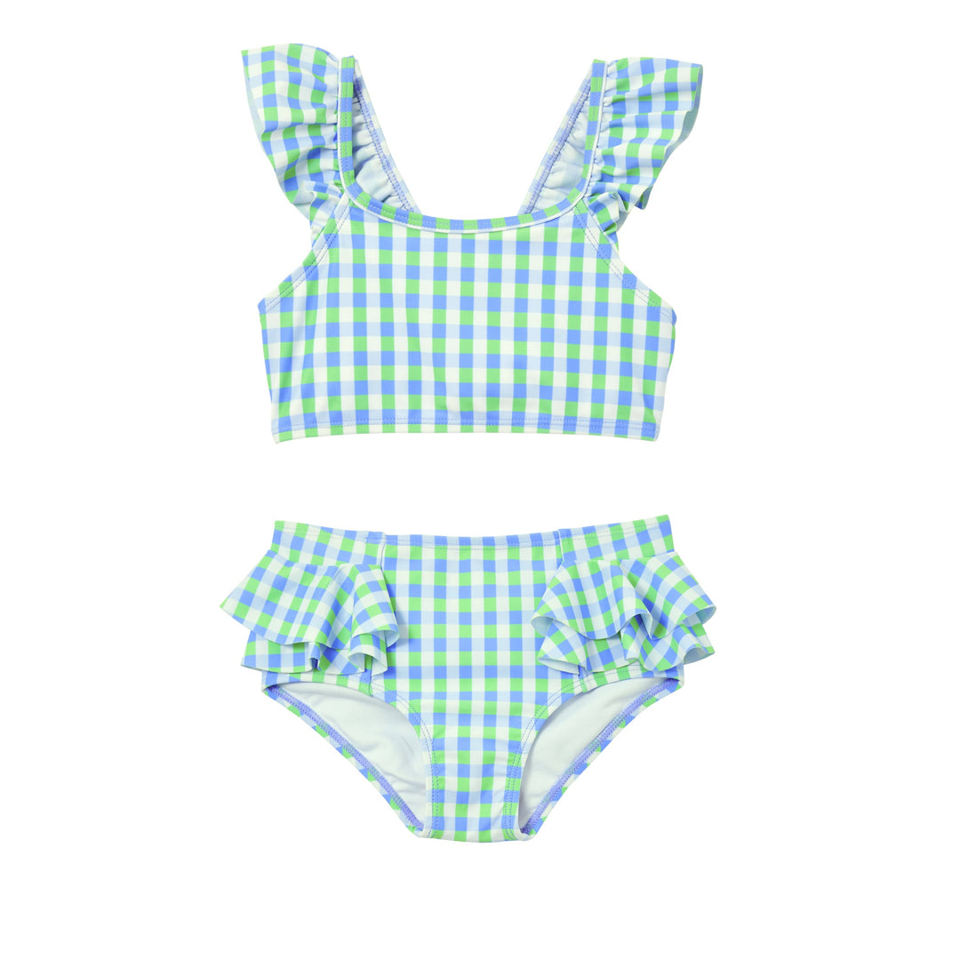 Milky Blue Gingham Bikini - Ice Blue