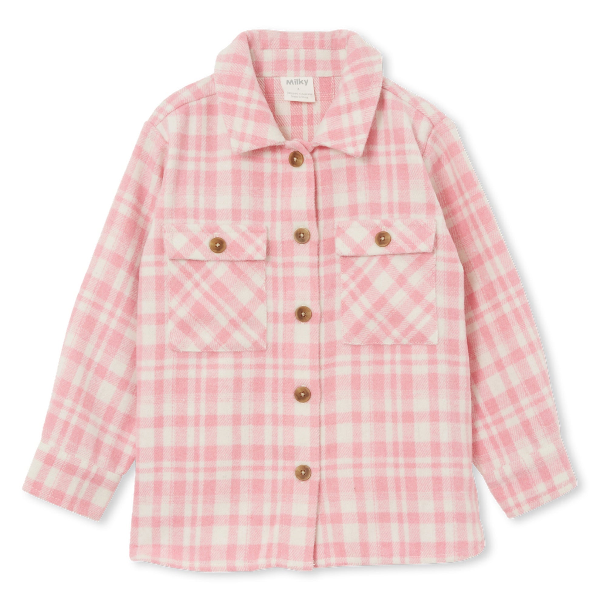 Milky Overshirt - Pink Check