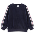 Velour Detail Sweat - Navy
