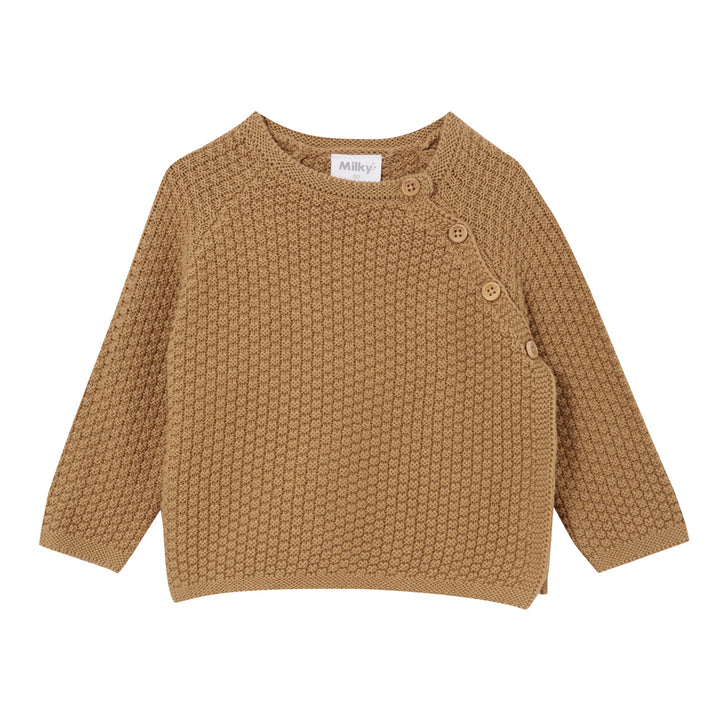 Milky Baby Knit Cardigan - Cinnamon