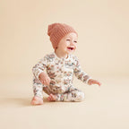 Knitted Cable Hat - Cream Tan