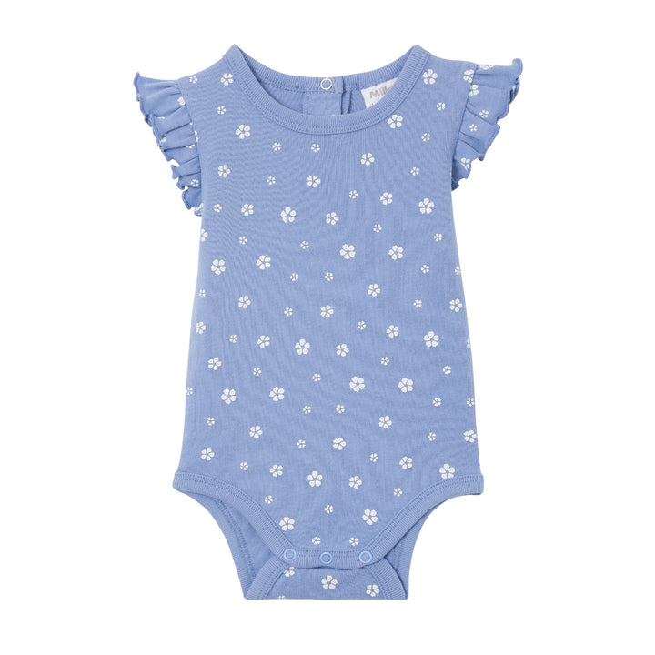 Milky Cornflower Frill Bubbysuit - Cornflower
