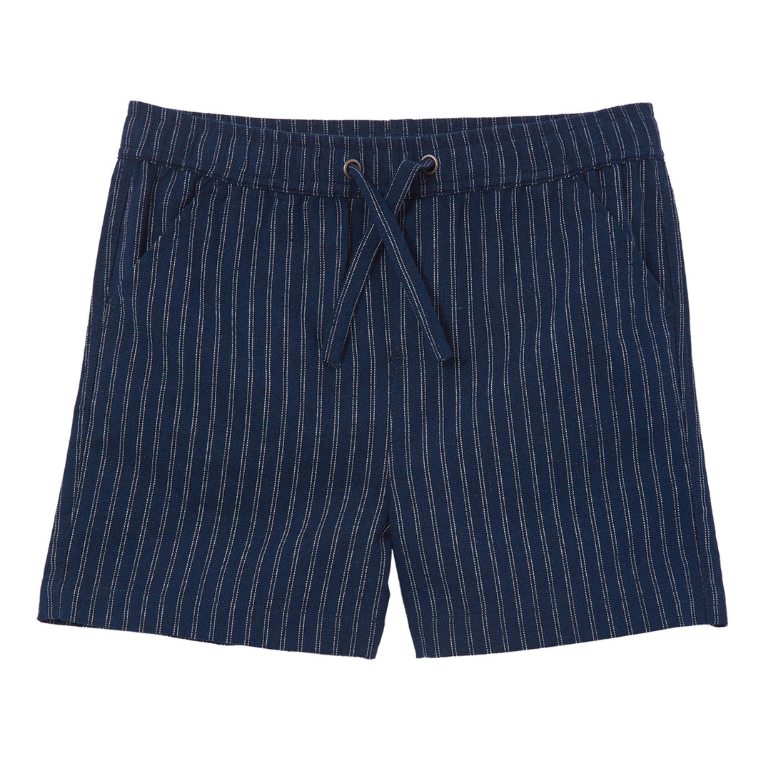 Milky Navy Stripe Linen Boys Short