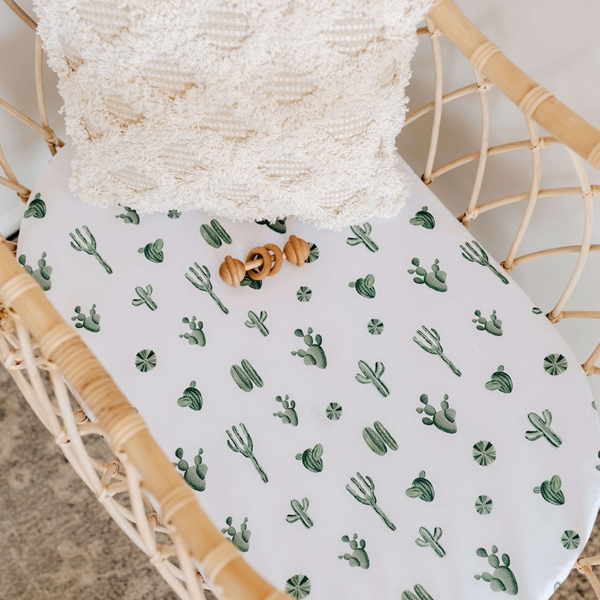 Snuggle Hunny Bassinet Sheet/Change Pad Cover - Cactus