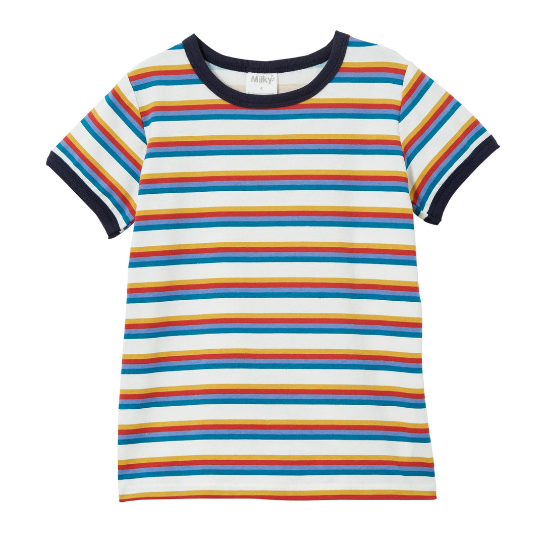 Milky Multi Stripe Tee - Oatmeal