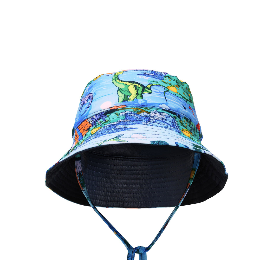 Milky Dinosaur Swim Hat - Sky Blue