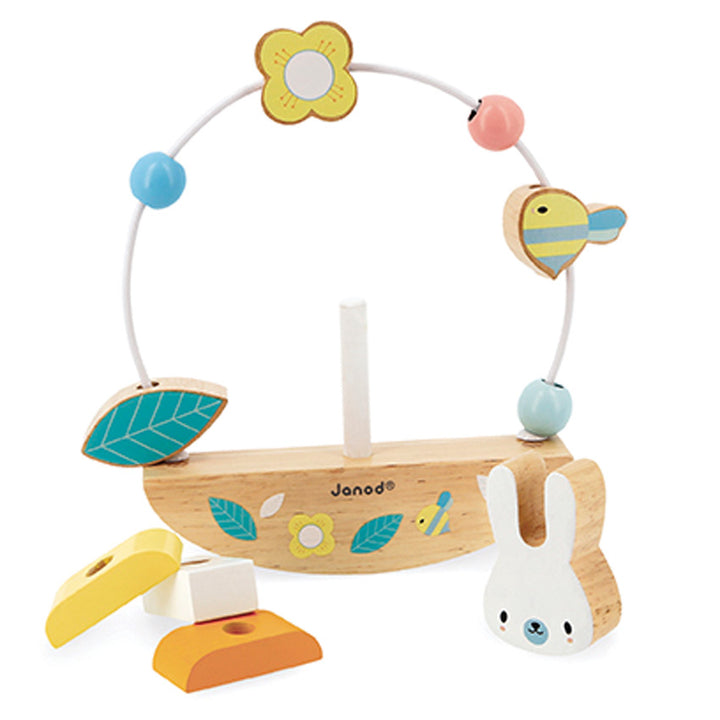 Janod - Pure Rabbit Bead Maze Rocker