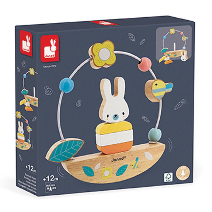 Janod - Pure Rabbit Bead Maze Rocker