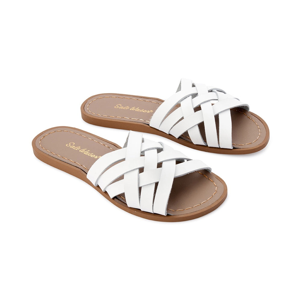 Saltwater Sandals Adults Retro Slides - White