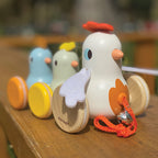 Pull Along Hen Family
