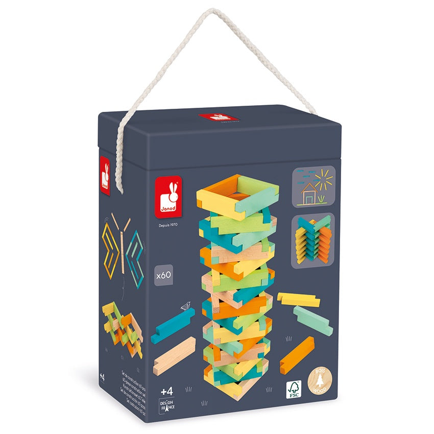 Janod - 60 Piece Connecting Blocks