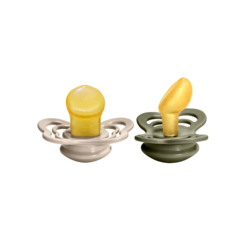 Couture Latex Pacifier 2 Pack  - Vanilla/Olive