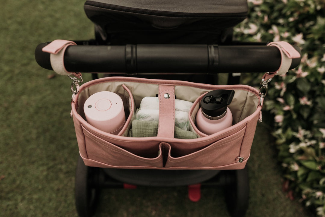 OiOi Stroller Organiser - Dusty Rose