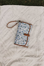 Change Clutch - Blue Paisley/Tan