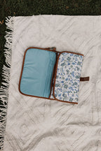 Change Clutch - Blue Paisley/Tan