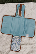 Change Clutch - Blue Paisley/Tan