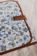 Change Clutch - Blue Paisley/Tan
