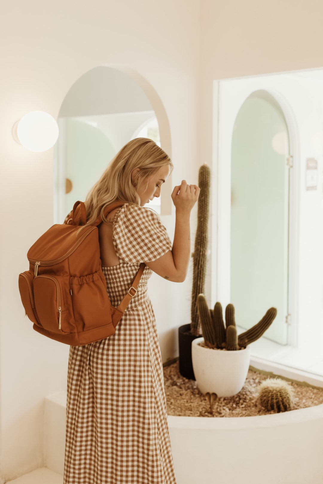 OiOi Nappy Backpack - Nylon Ochre/Gold