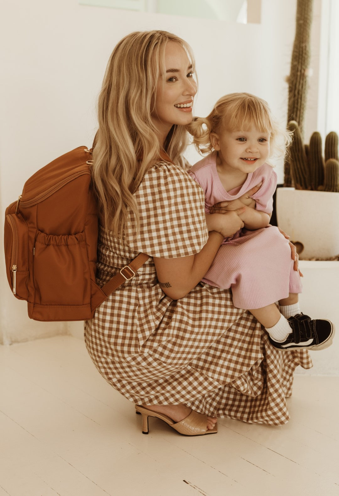 OiOi Nappy Backpack - Nylon Ochre/Gold