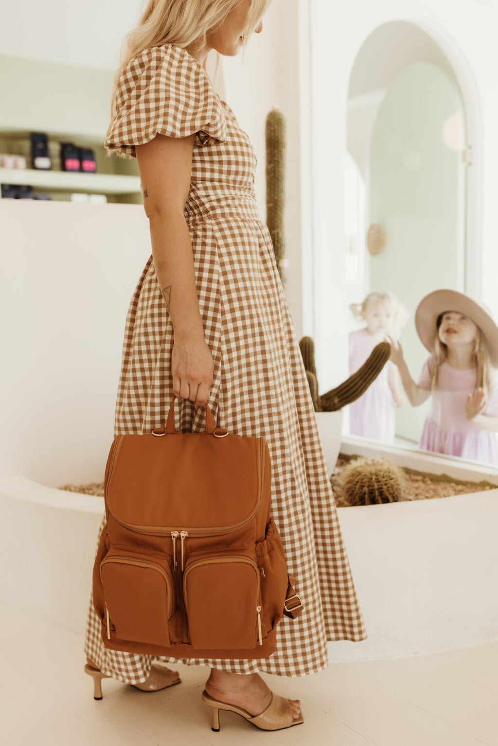 Nappy Backpack - Nylon Ochre/Gold