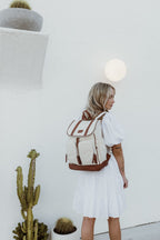 Nappy Backpack - Canvas/Terracotta