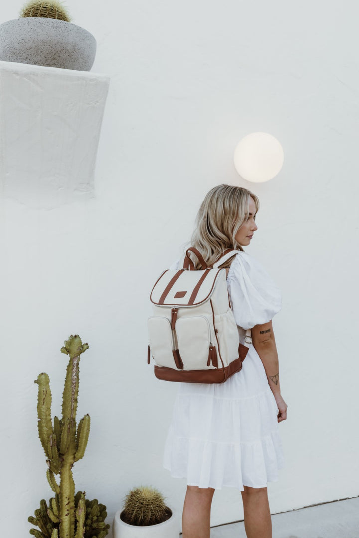 OiOi Nappy Backpack - Canvas/Terracotta