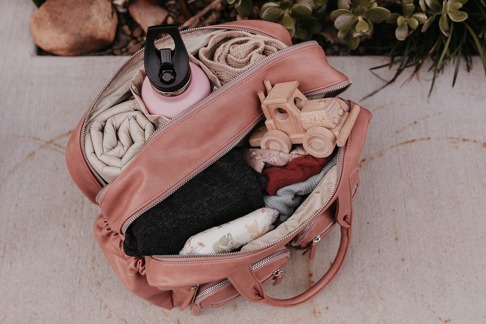 Carry All Nappy Bag - Dusty Rose