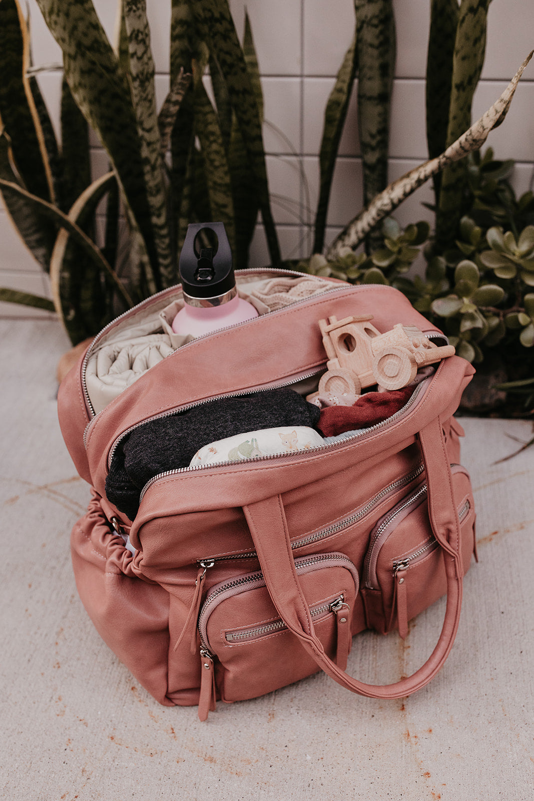 Carry All Nappy Bag - Dusty Rose