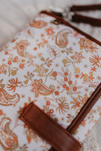 Change Clutch - Peach Paisley/Tan