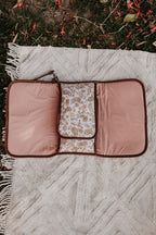 Change Clutch - Peach Paisley/Tan