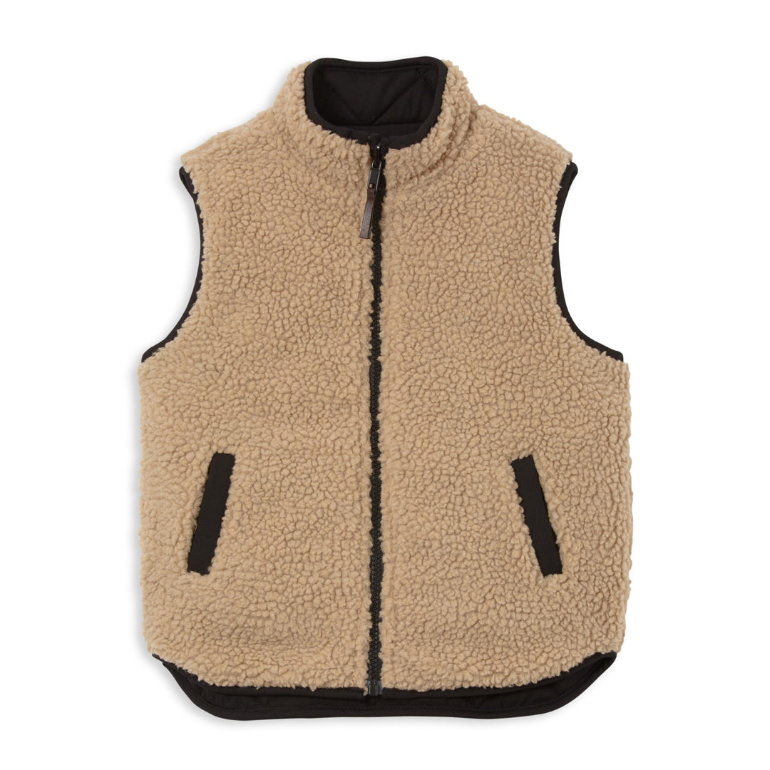 Milky Reversible Sherpa Puffer Vest