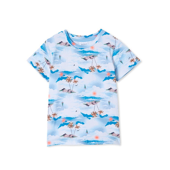 Milky Baby Island Tee - Baby Blue