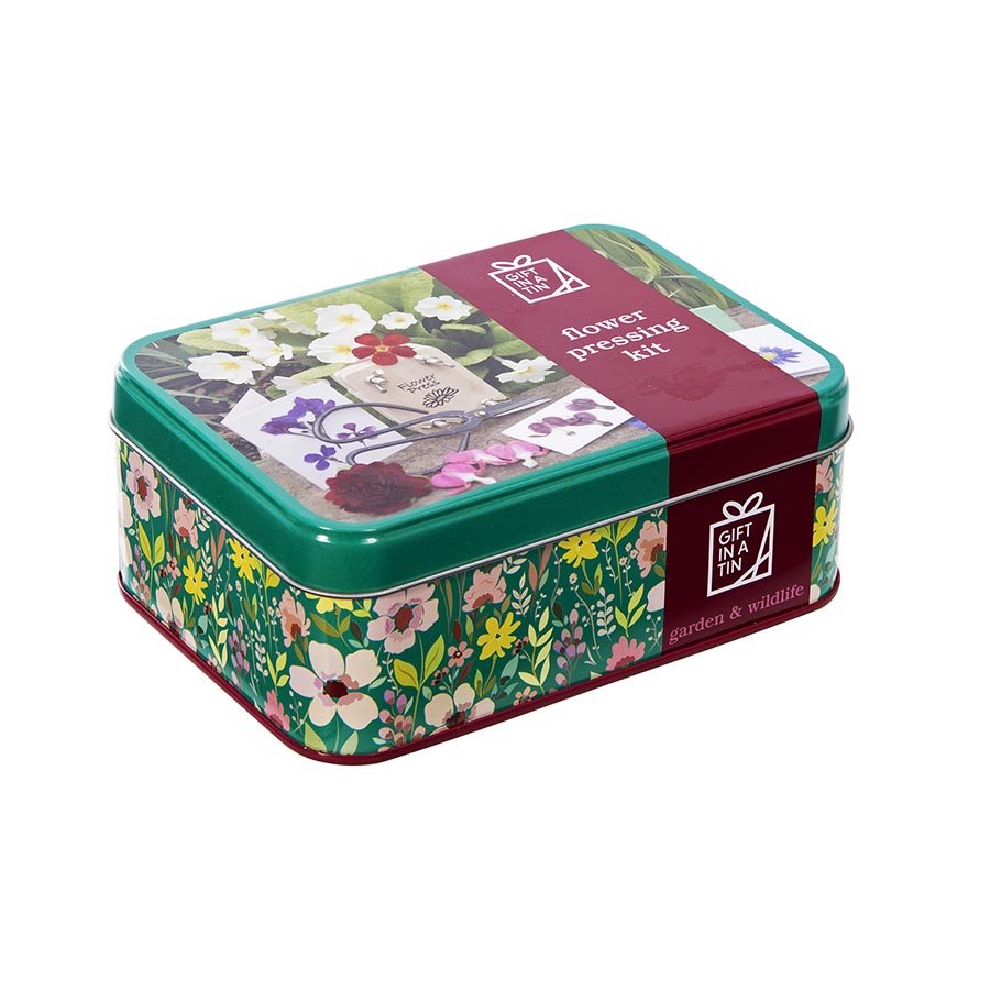 Flower Pressing Kit in a Tin