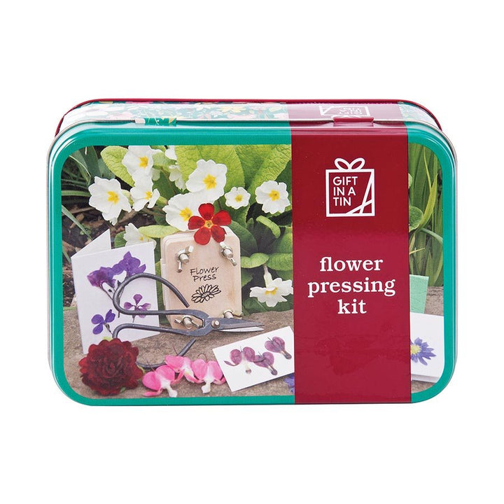 Flower Pressing Kit in a Tin