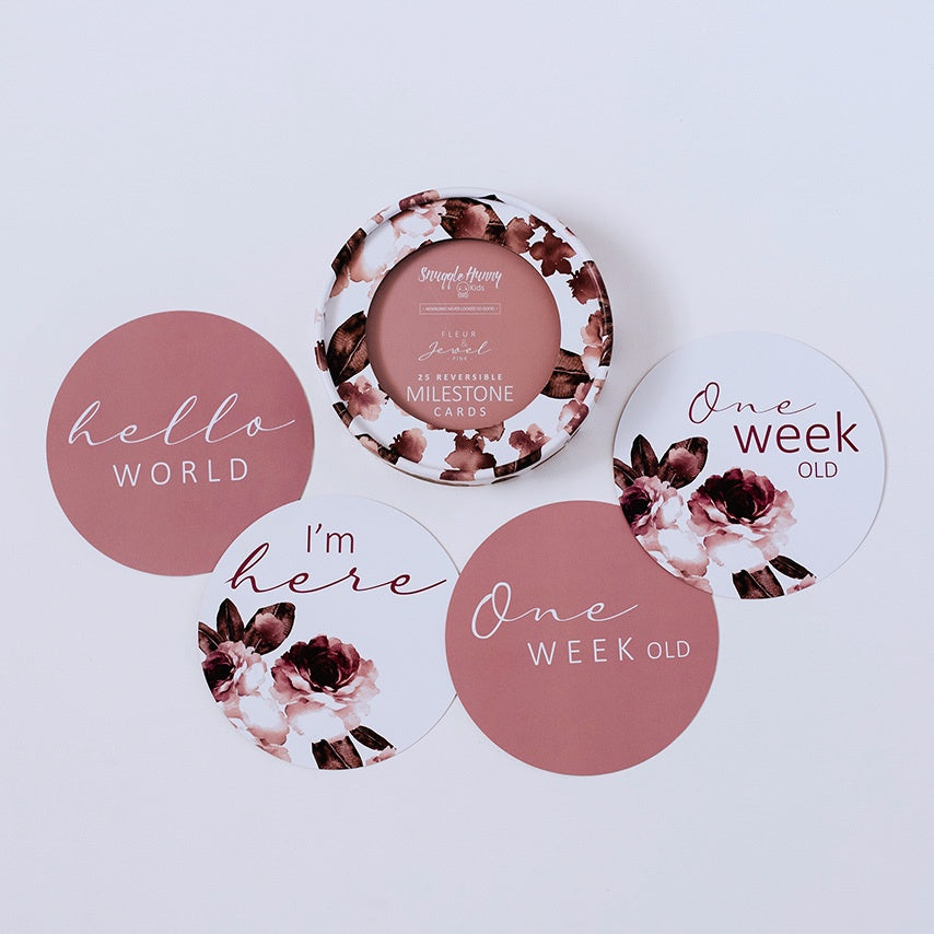 Snuggle Hunny Reversible Milestone Cards - Fleur & Jewel