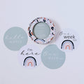 Snuggle Hunny Reversible Milestone Cards - Rainbow Baby & Sage
