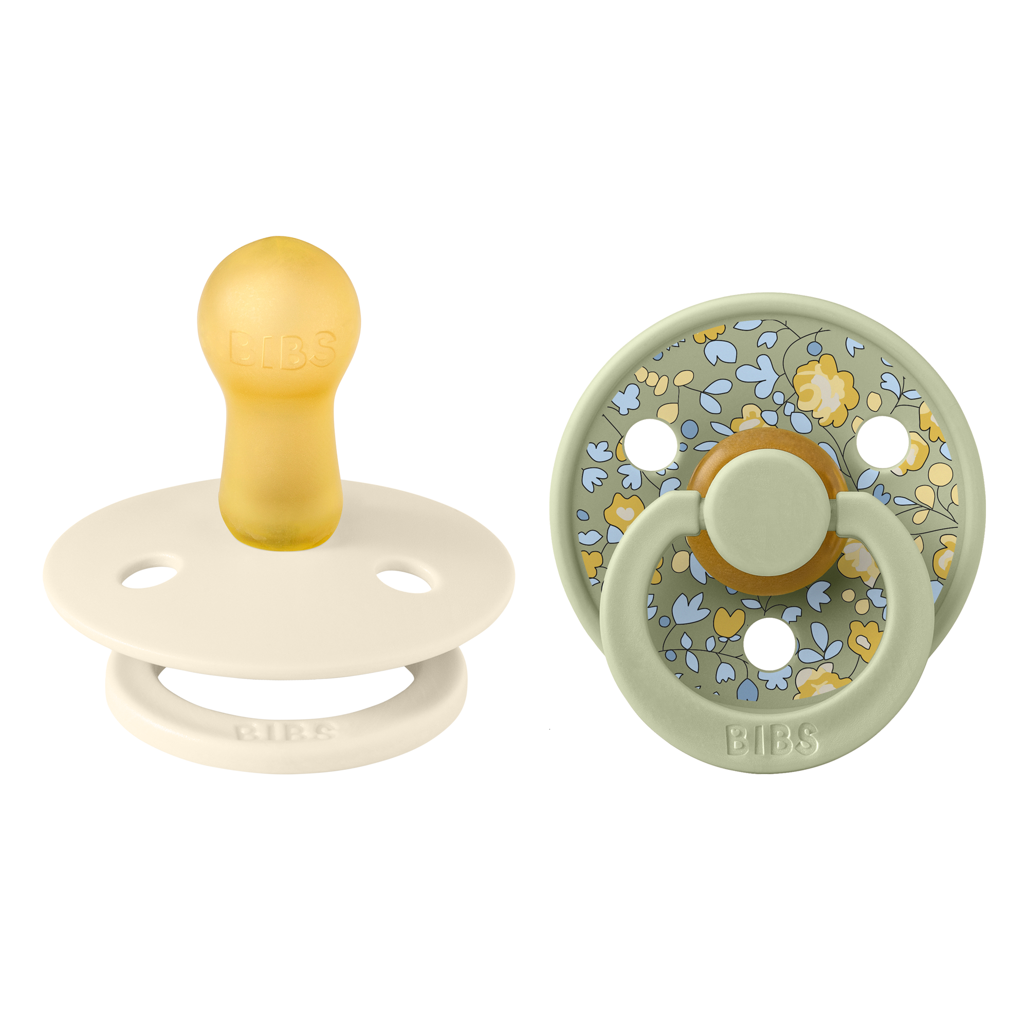 Liberty Colour Pacifier 2 Pack - Eloise Sage/Ivory