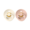 Colour Pacifier 2 Pack - Ivory/Blush