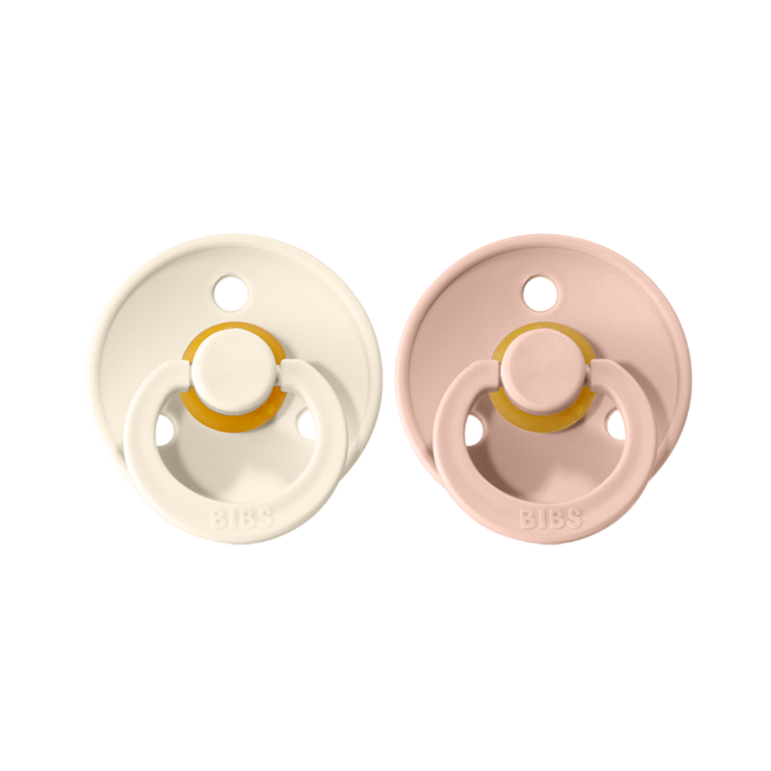 Colour Pacifier 2 Pack - Ivory/Blush